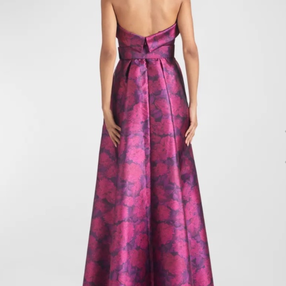 Sachin & Babi - Brielle Strapless Floral-Print Mikado Gown - Picture 3 of 8
